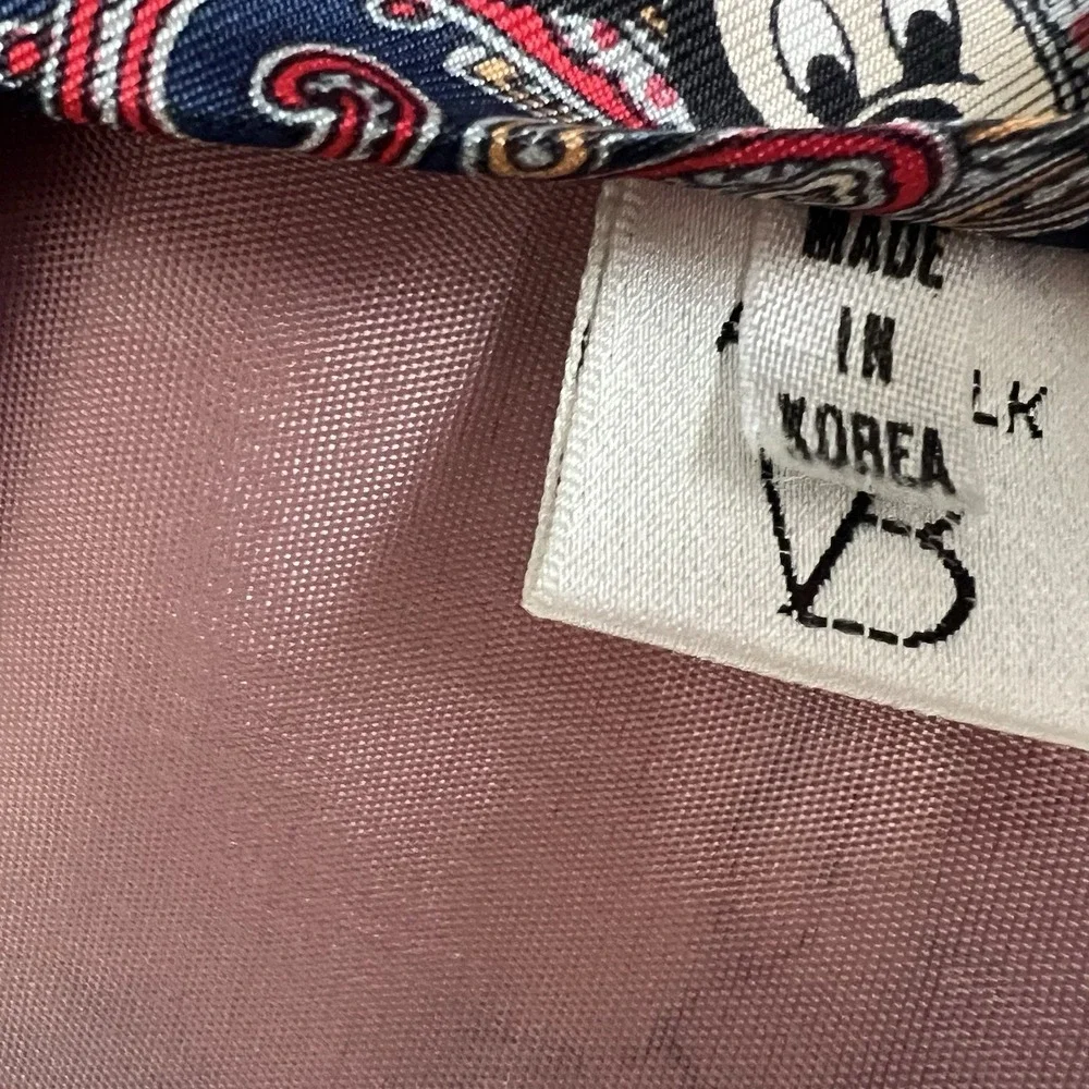 Mickey Mouse Paisley Tie Balancine Tie Works Silk Preppy Disney Vintage 90s‎